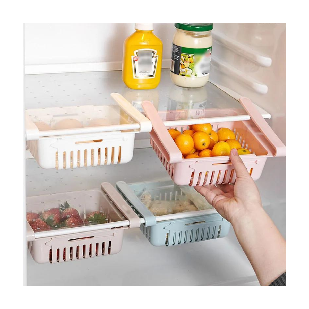 Organizador Extensible para Refrigerador Tipo Cajón