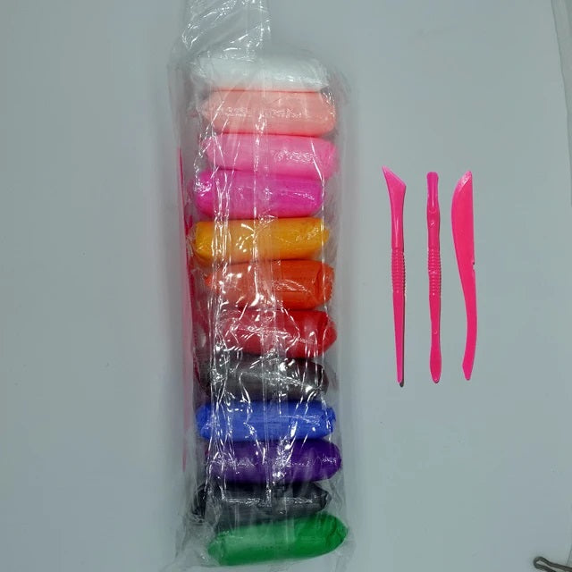 Arcilla / masa para modelar liviana (12 colores)