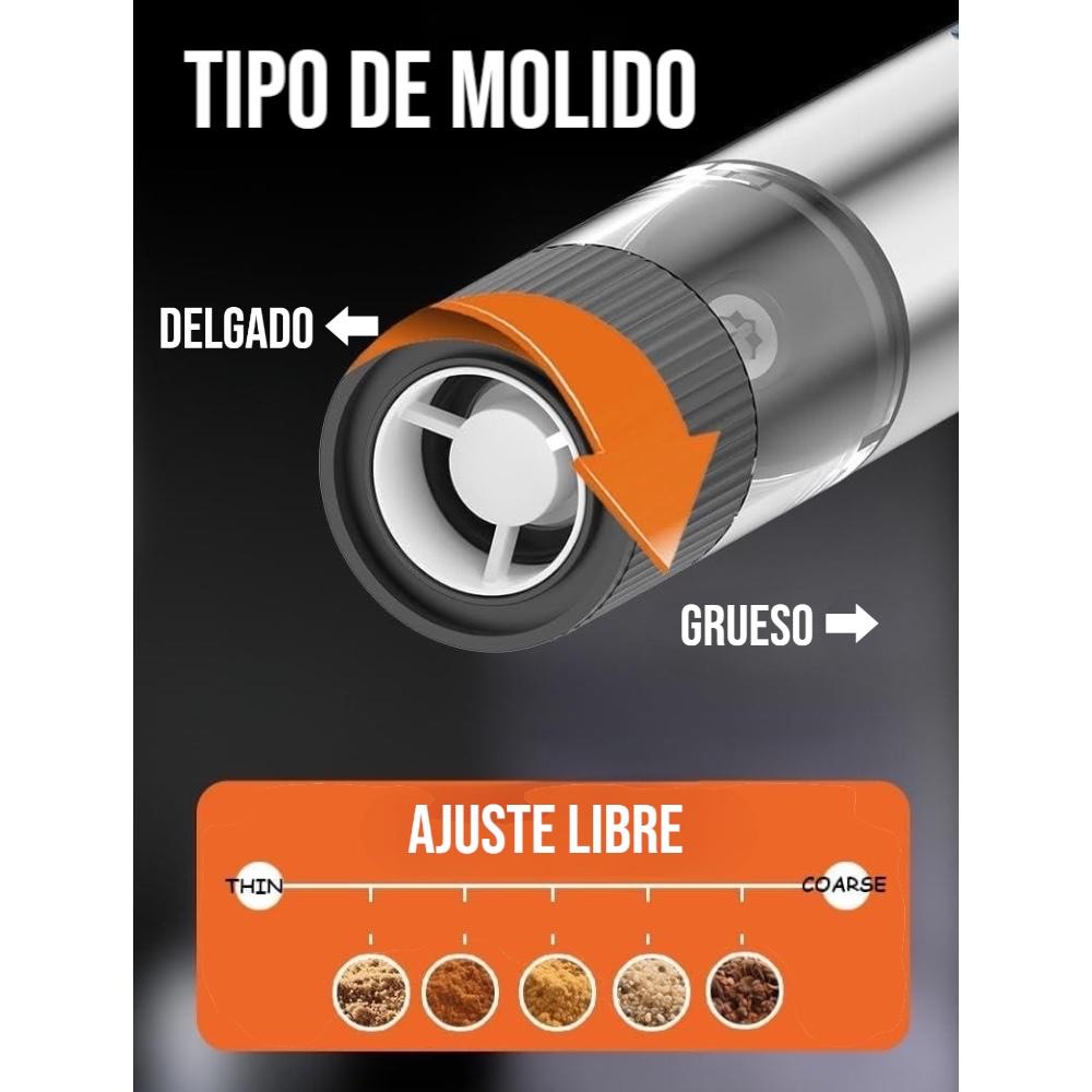 Molinillo De Pimienta Y Sal Recargable