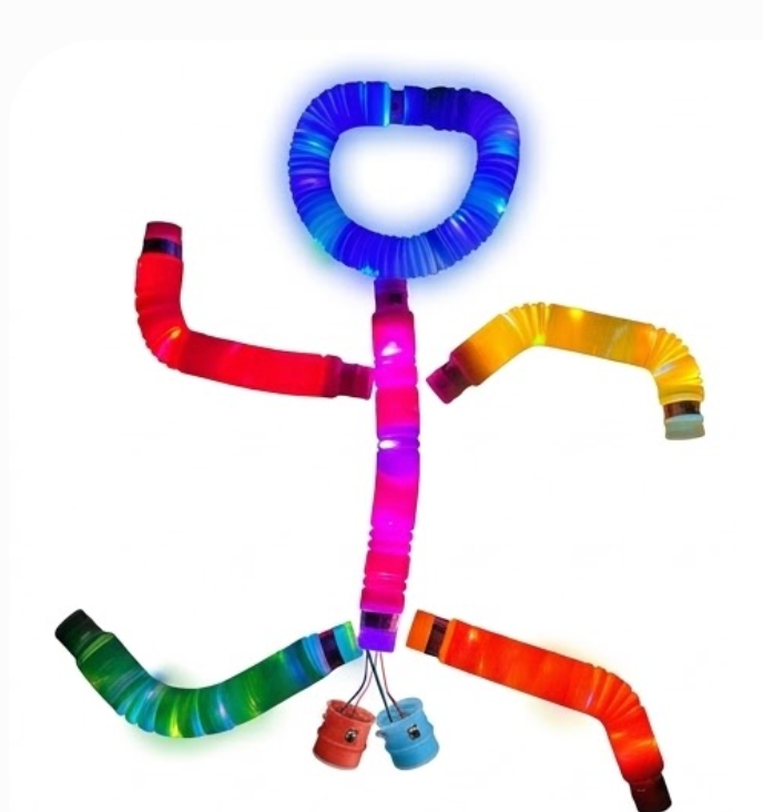 Tubos Poppers Con Luz (6 Unidades)