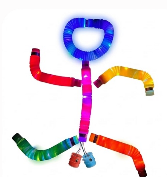 Tubos Poppers Con Luz (6 Unidades)